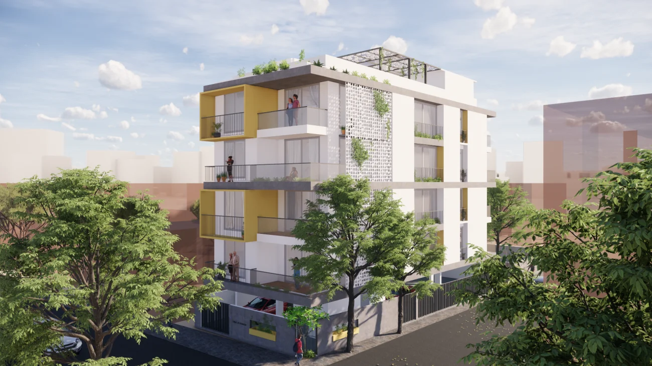 Building elevation of TechnoPrime Vasudha